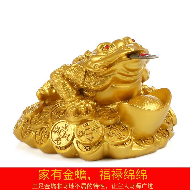 ✿Kaiguang Zhaocai Golden Toad vết đồ trang trí tại phòng trọ cửa hàng quầy tiệm thu ngân lễ tân ba chân geomanic