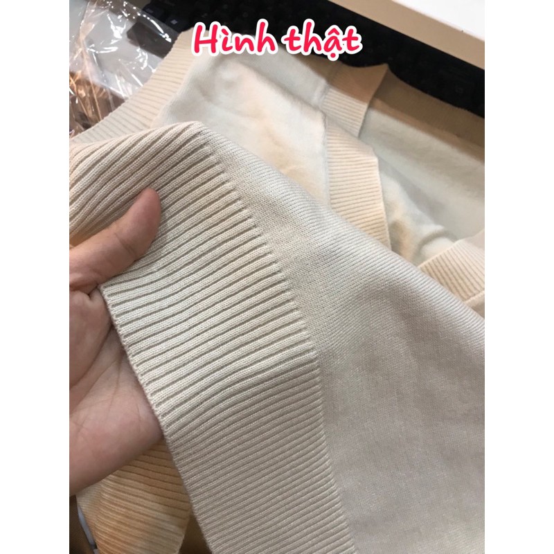 [Hình thật] Áo len gile trơn, ghile basic freesize, áo sơ mi nữkiểu dáng rộng unisex - shopbelinh