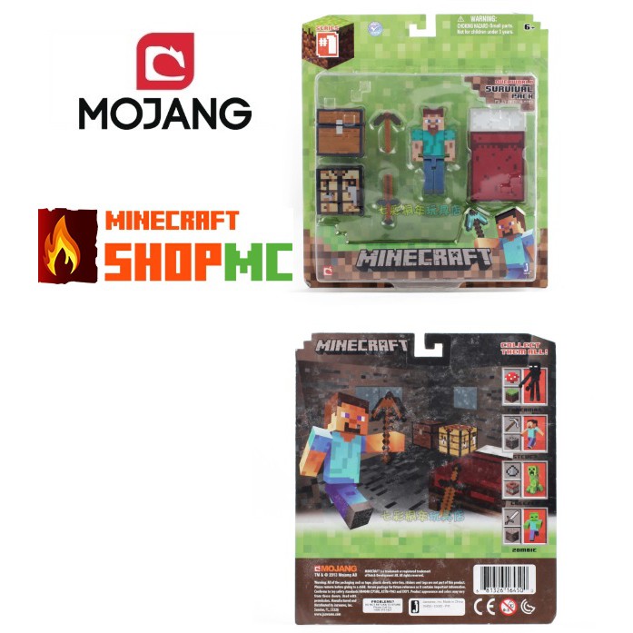 Mô hình coreplay Minecraft - Mô hình Zombie minecraft Chính hãng Mojang