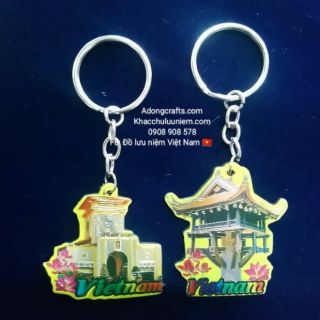 Vỉ 6 móc khóa dẻo màu hình ảnh địa danh nổi tiếng Việt Nam
