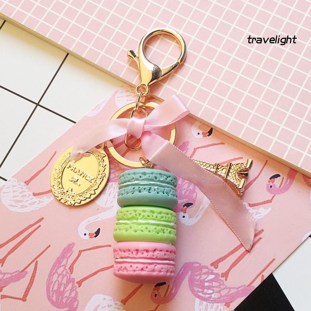 Móc Khóa Hình Bánh Macaron Bằng Hợp Kim Dễ Thương