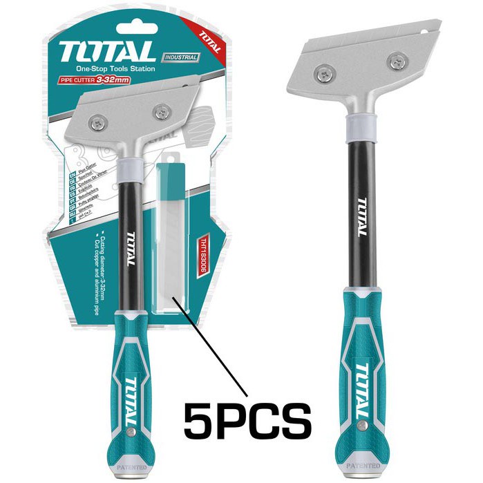 Dao cạo sơn, Lưỡi cạo kim loại Total THT183006 - tặng kèm 6 lưỡi dao SK5