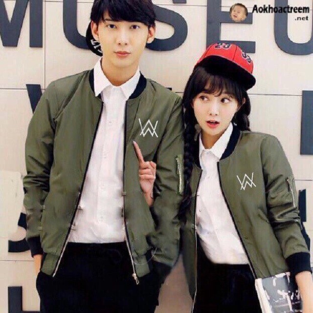 [Xả Kho] Áo khoác bomber kaki nam nữ Alan Walker / Trơn | BigBuy360 - bigbuy360.vn