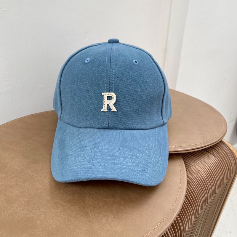 Mũ LINJW thêu chữ R phong cách Hàn Quốc 2021 trẻ trung