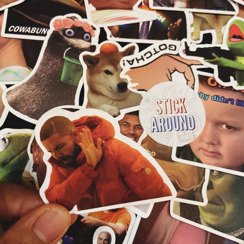 [MEME02] 50 sticker MEME (pvc nhám), decal hình dán laptop, điện thoại, ... từ stickaroundvn | BigBuy360 - bigbuy360.vn