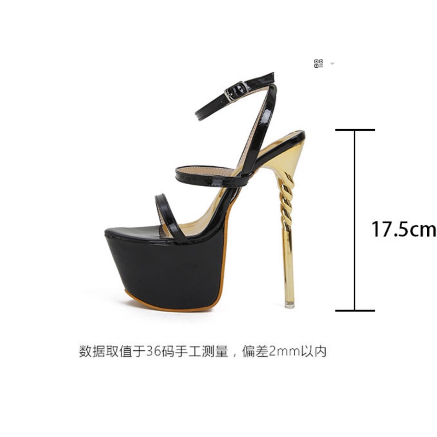 A49 giầy cao gót,gót nhọn xoắn ốc sang chảnh gót cao 17cm,đúp cao 7cm