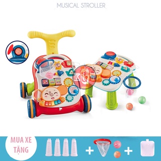 Xe Tập Đi Đa Năng 2021, Xuất EU, Phiên Bản Nhạc Và Bao Bì Tiếng Anh, Điều Chỉnh Độ Cao, Bánh Xe Có Phanh (Lỗi 1 Đổi 1)