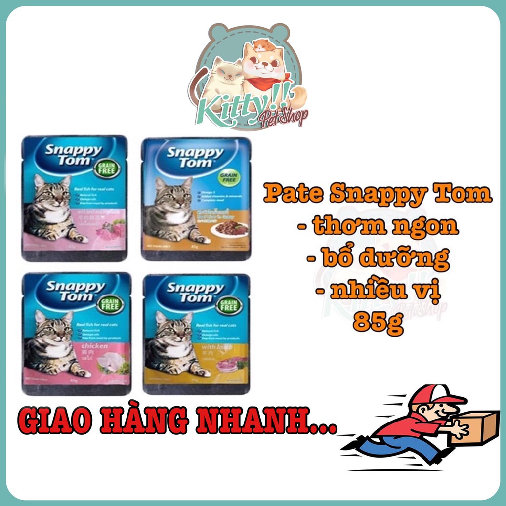 Pate Snappy Tom cho mèo gói 85gram