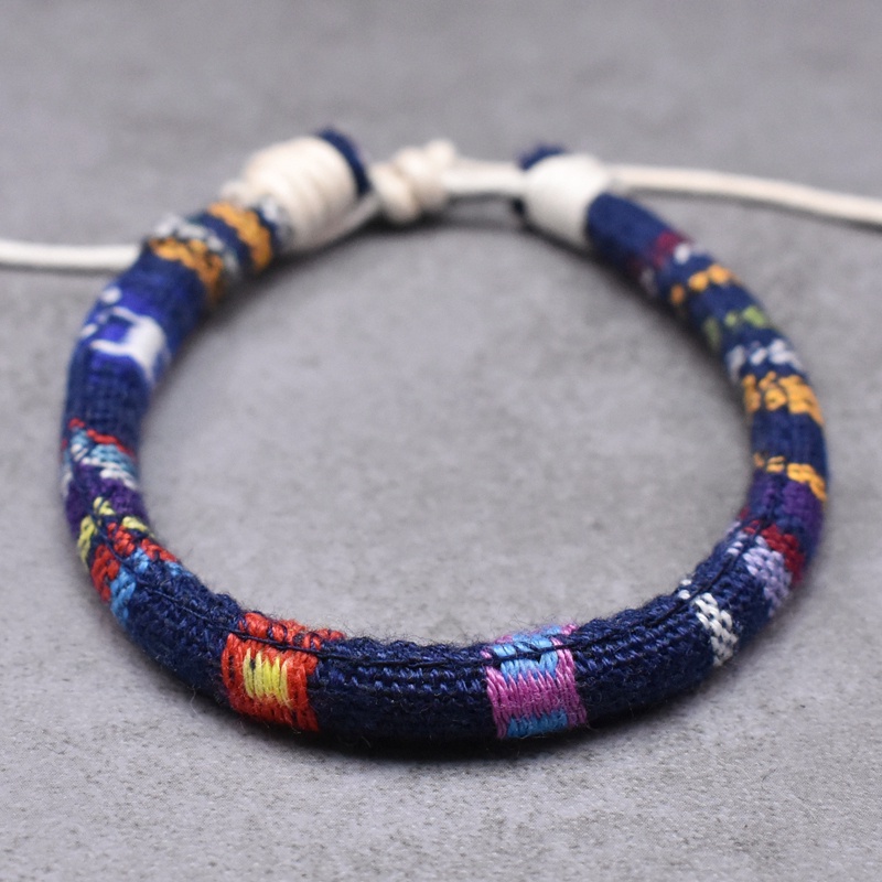 Boho Chủ Đề Vòng Tay Retro Handmade Họa Tiết Dân Tộc Nhiều Màu Sắc Dây Dệt Bện Bohimia Tình Bạn Vòng Tay Nam Nữ