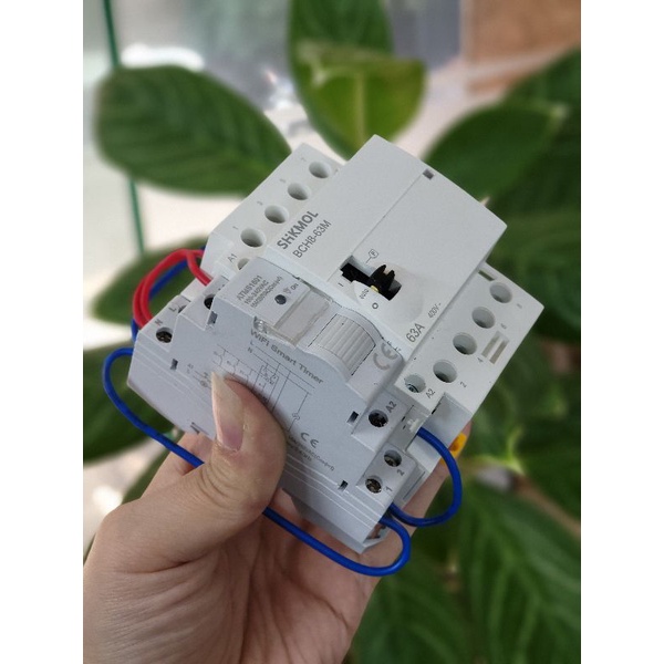 Bộ Khởi Động Từ Wifi Bật Tắt Thiết Bị 3 Pha 63A Qua App Tuya SHP-CB3B