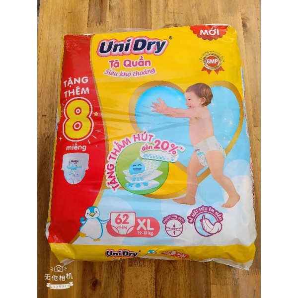 Tã quần UNiDry XL 62 miếng