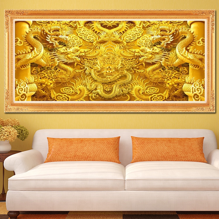 Bộ Tranh Đính Đá Tự Làm Hình Rồng Độc Đáo