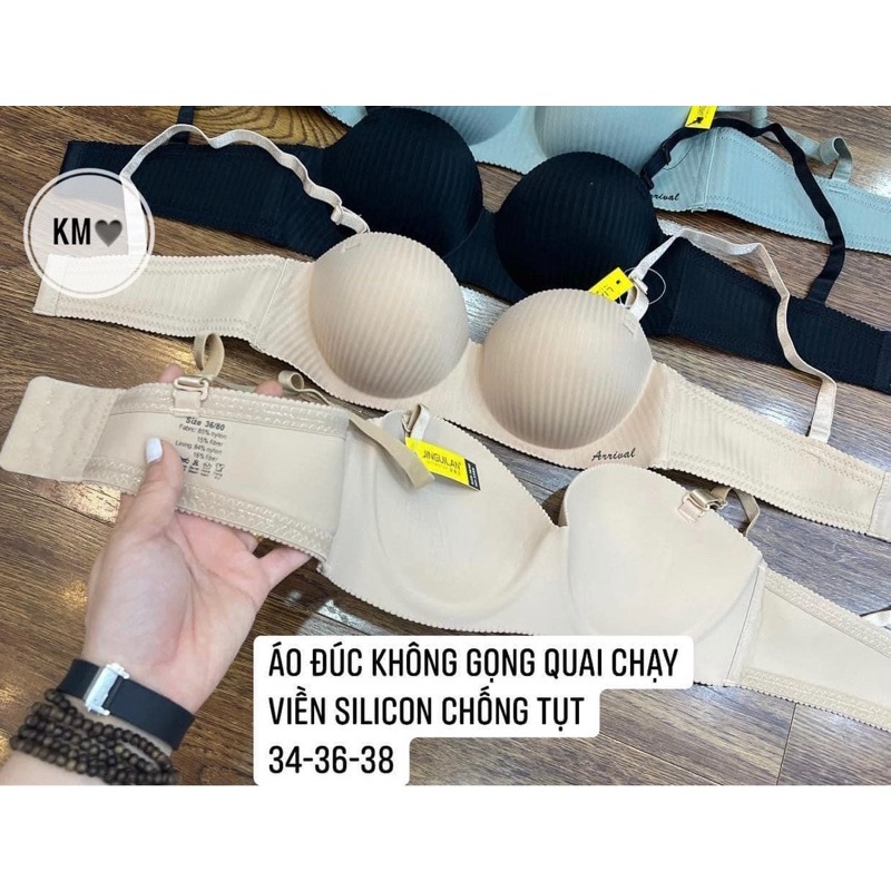 ÁO NGỰC ĐÚC QUAI CHẠY VIỀN SILICON CHỐNG TỤT MS10572