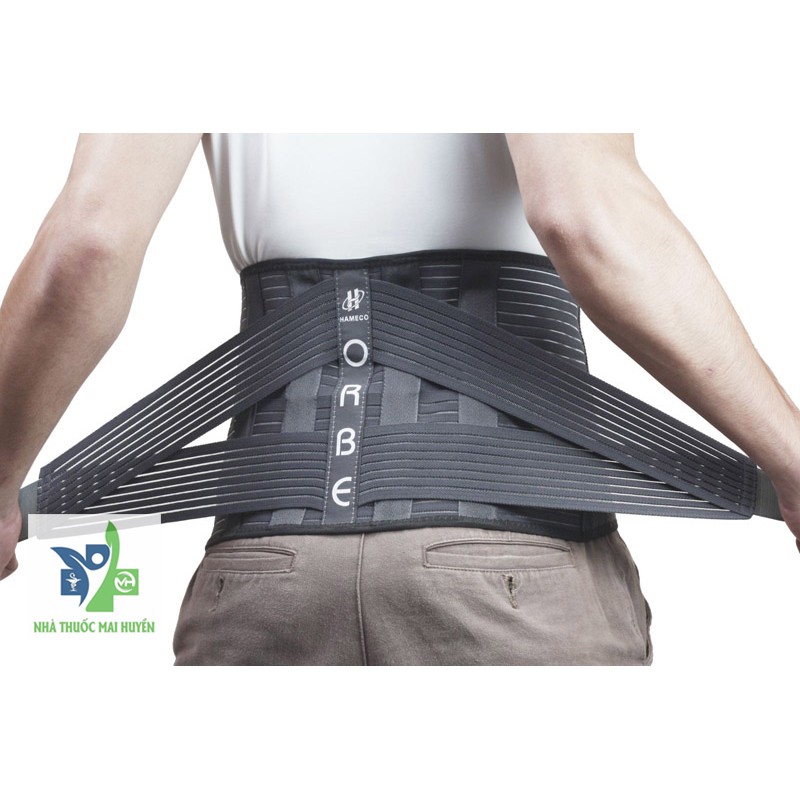 Đai đeo cột sống thắt lưng cao cấp OLUMBA - Dùng cho người chấn thương cột sống, thoái hoá xương khớp, thoát vị đĩa đệm