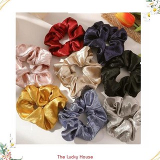 Dây buộc tóc Scrunchies Satin sang mịn HD45