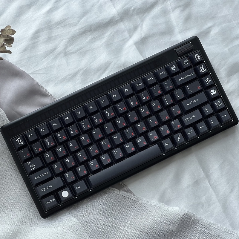 Keycap Black Samurai Nút Bàn Phím Cơ Màu Đen PBT Dye Sub Keycaps