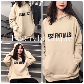  Áo Hoodie Essentials PEONYB Nữ  FREESHIP  🌸 Sweater nỉ form rộng tay bồng kiểu dáng vintage retro cá tính Ulzzang 🌸 