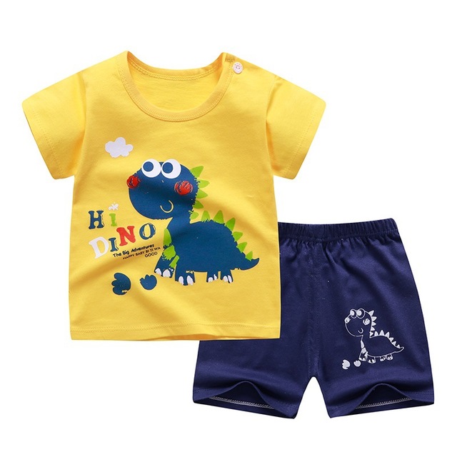 Set Áo Thun Tay Ngắn &amp; Quần Short Cho Bé Gái
