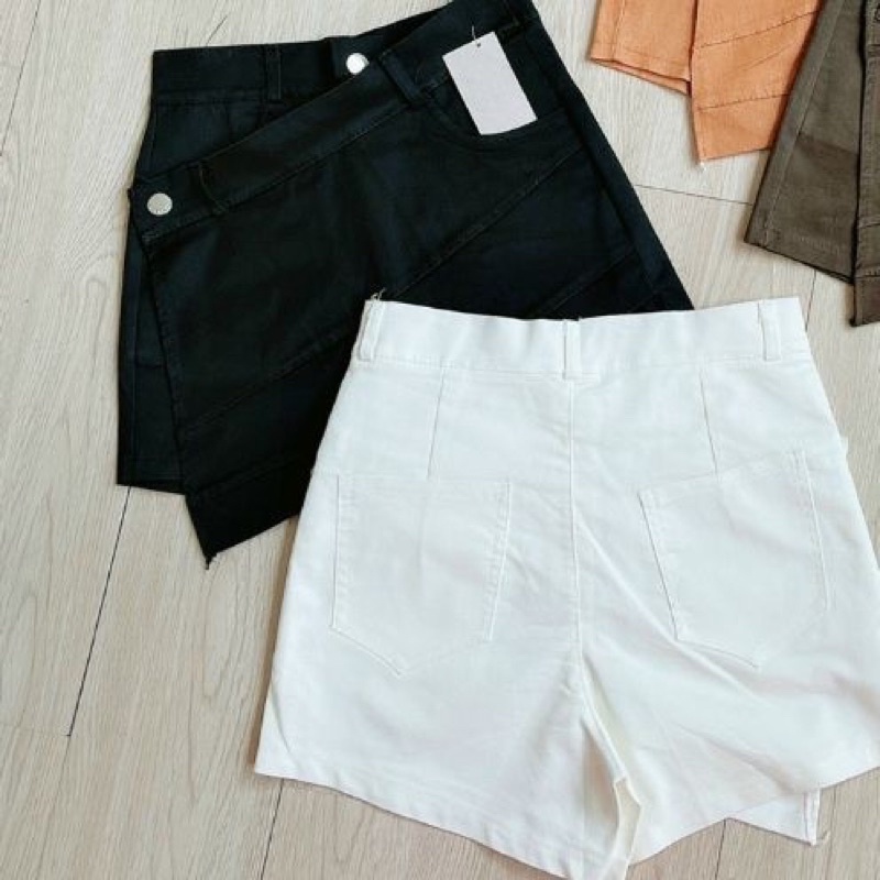 Chân váy- quần váy kaki vạt chéo cách điệu cá tính, Chizi Shop