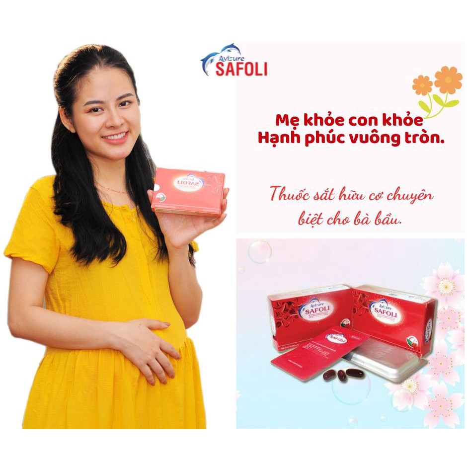 Avisure Safoli - sắt cho phụ nữ mang thai và người thiếu máu hoặc có nguy cơ thiếu máu( Hộp 30 - 60 Viên) | BigBuy360 - bigbuy360.vn