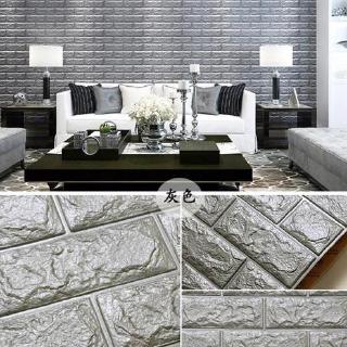 5 miếng xốp dán tường 3D giả gạch phong cách hàn quốc chịu lực chống ẩm mốc  70x77cm.