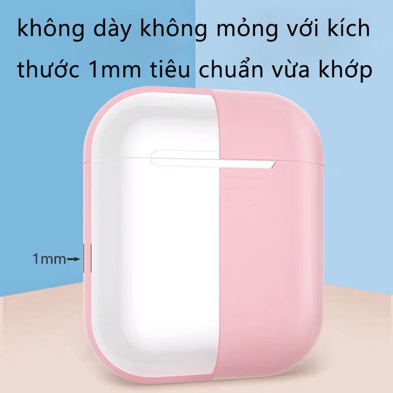 🍓🍌🍑Case Silicon 🍓🍌🍑 Vỏ bao Airpods 2 AirPod 1 đựng tai nghe không dây i11 i12 i18 ... tặng kèm móc đeo