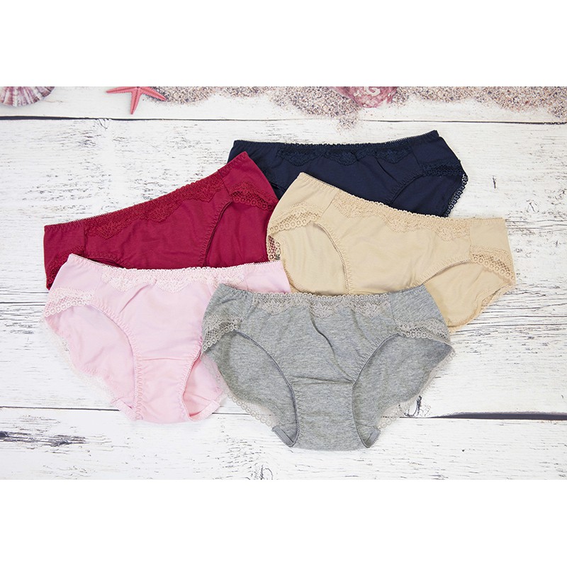 Quần lót nữ cotton phối viền ren Jobelli  1362