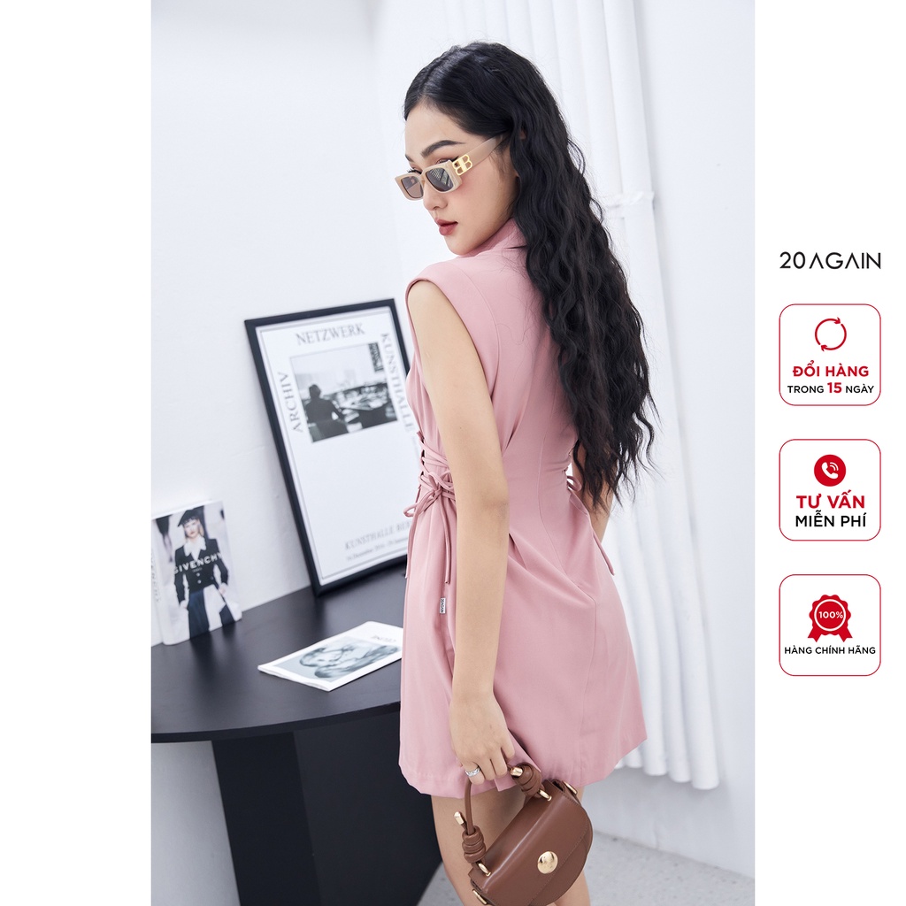 Đầm sát nách 20Again thiết kế đan dây eo cổ đức form dễ mặc, chất mềm mại nịnh da DEA2398