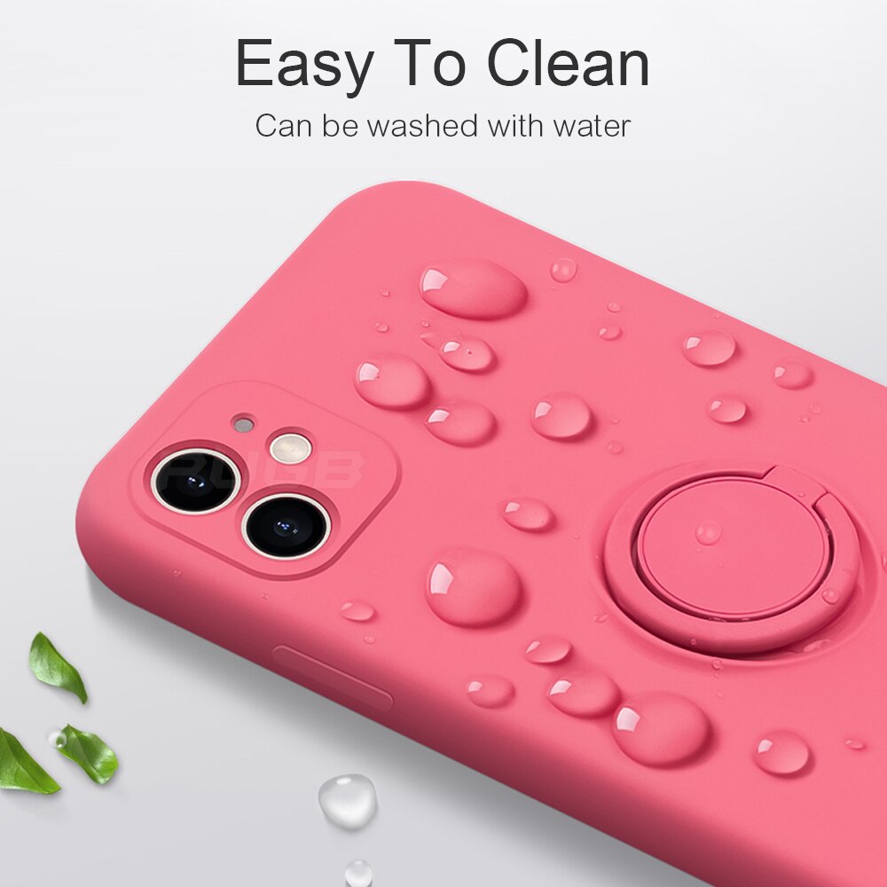 Ốp điện thoại silicon mềm có giá đỡ bảo vệ camera cho iPhone 12 11 Pro Max iphone SE 2020 X XS MAX XR 8 7 Plus