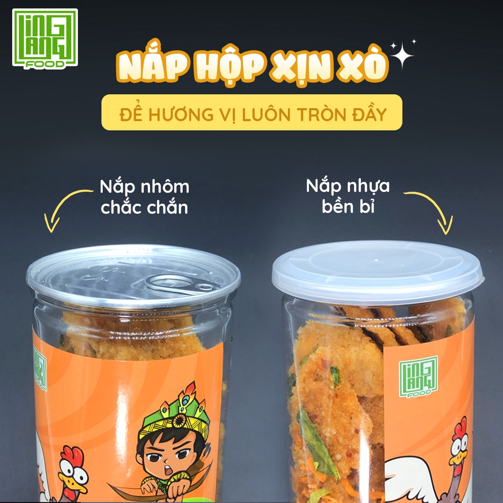 Nui sấy khô bò lá chanh hũ 300g Ling Lang Food