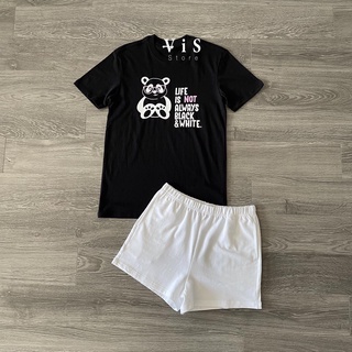 Set bộ thun nữ mặc nhà gấu trúc