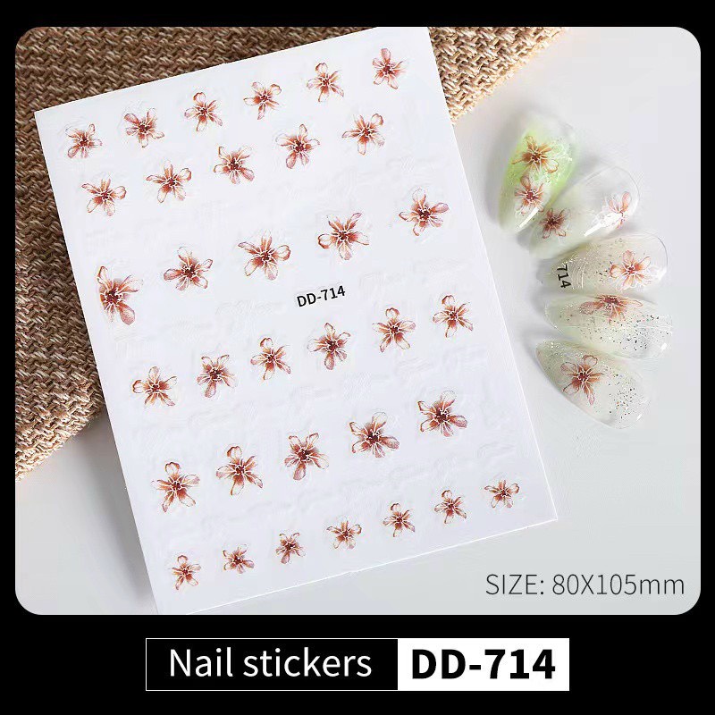 sticker mẫu DD 714 dán móng tay nail