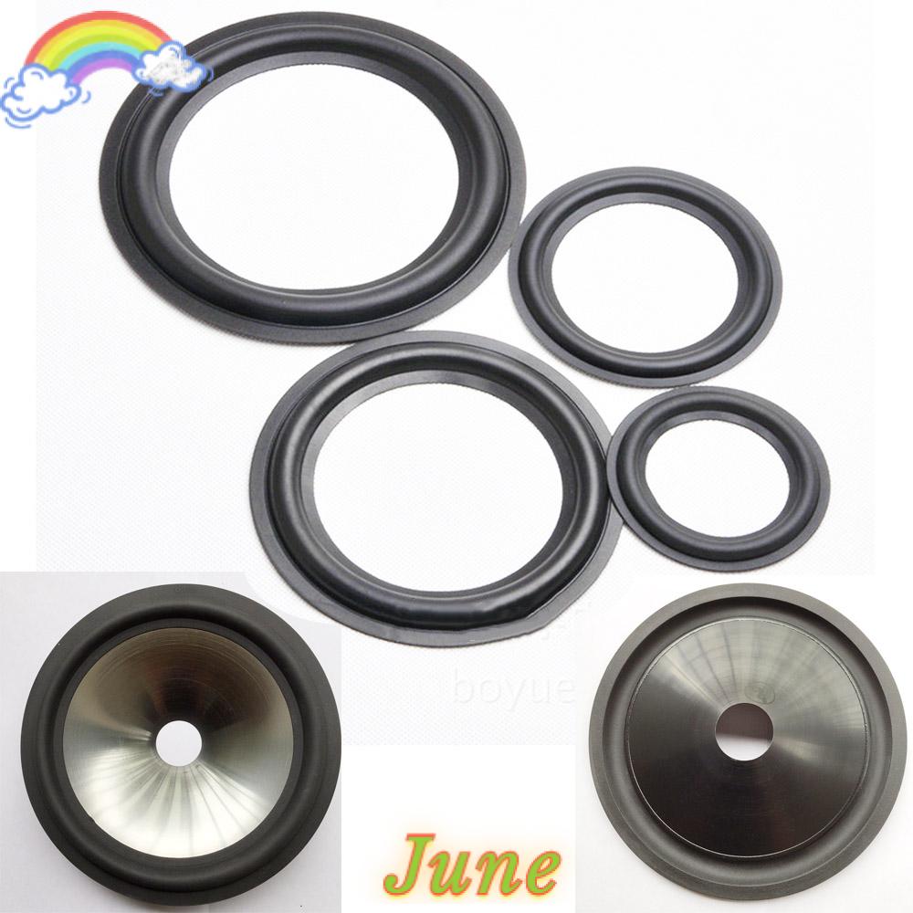 JUNE 3&quot;-10&quot; Round Speaker Surround Black Foam Rubber Replace Edge Universal Hi-Fi Woofer Replacement Audio Stereo Repair