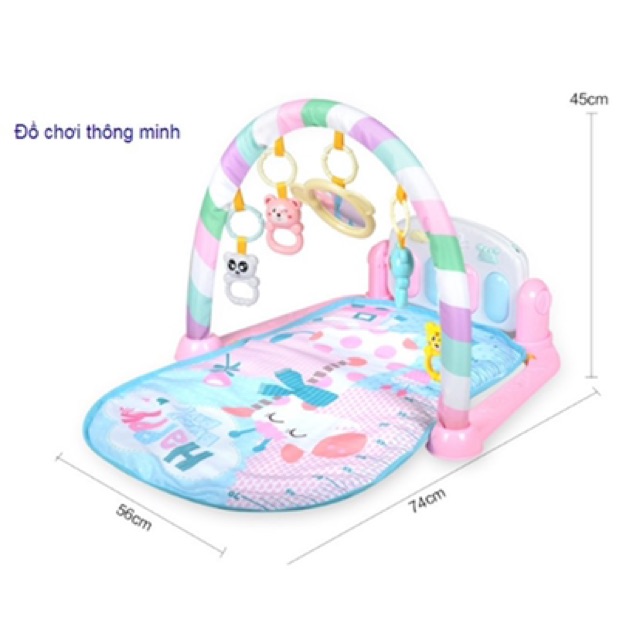 Thảm Chơi Kệ Chữ A Kèm Đàn Piano 0-24M