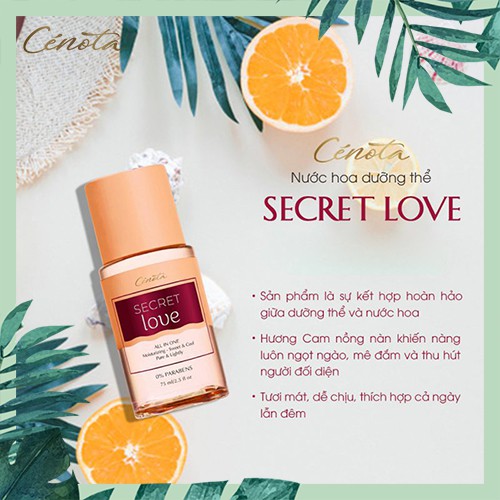 Nước hoa dưỡng thể Secret Love Cénota, nước hoa dưỡng thể dưỡng ẩm cho da | BigBuy360 - bigbuy360.vn