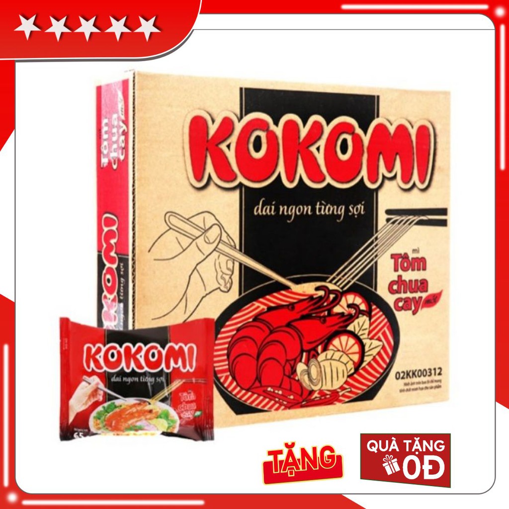 Giá sỉ thùng mì kokomi tôm chua cay 30 gói x65g