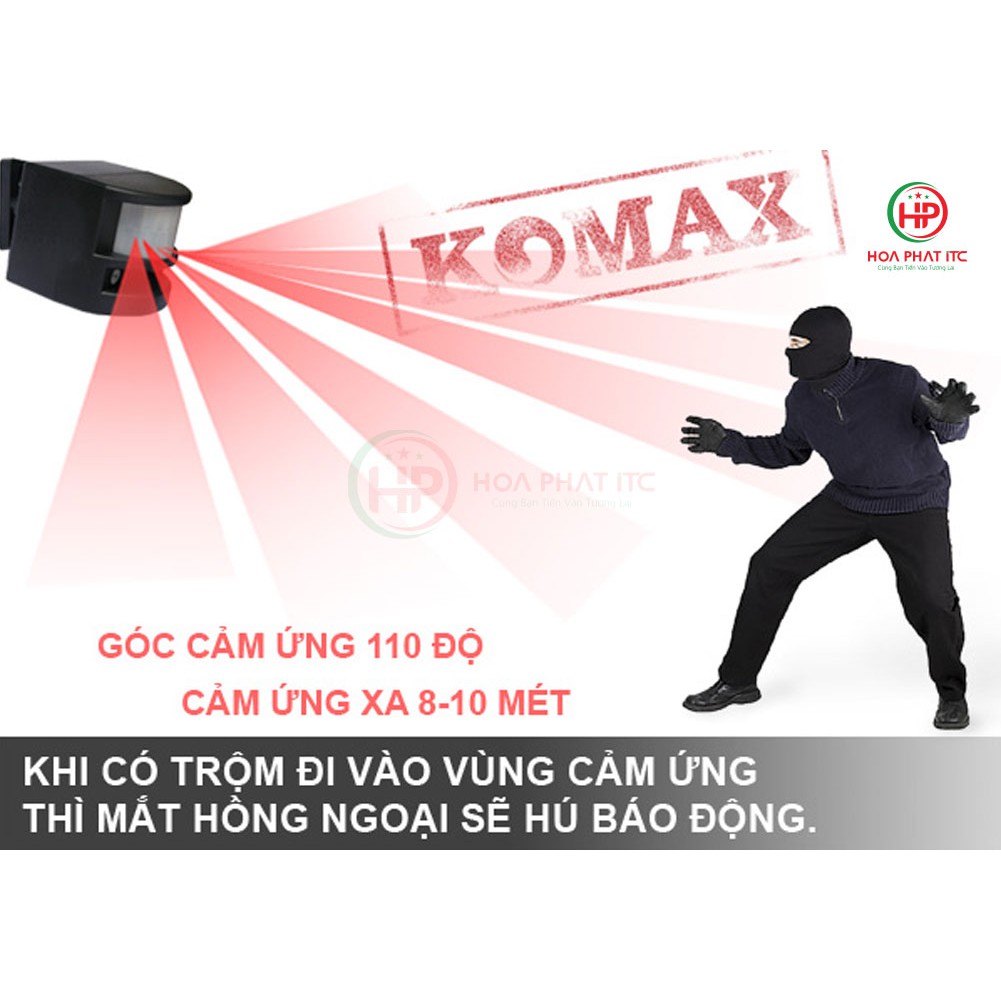 Báo động hồng ngoại 6 kiểu chuông Komax PG-113A - Mã giảm giá đến 10k