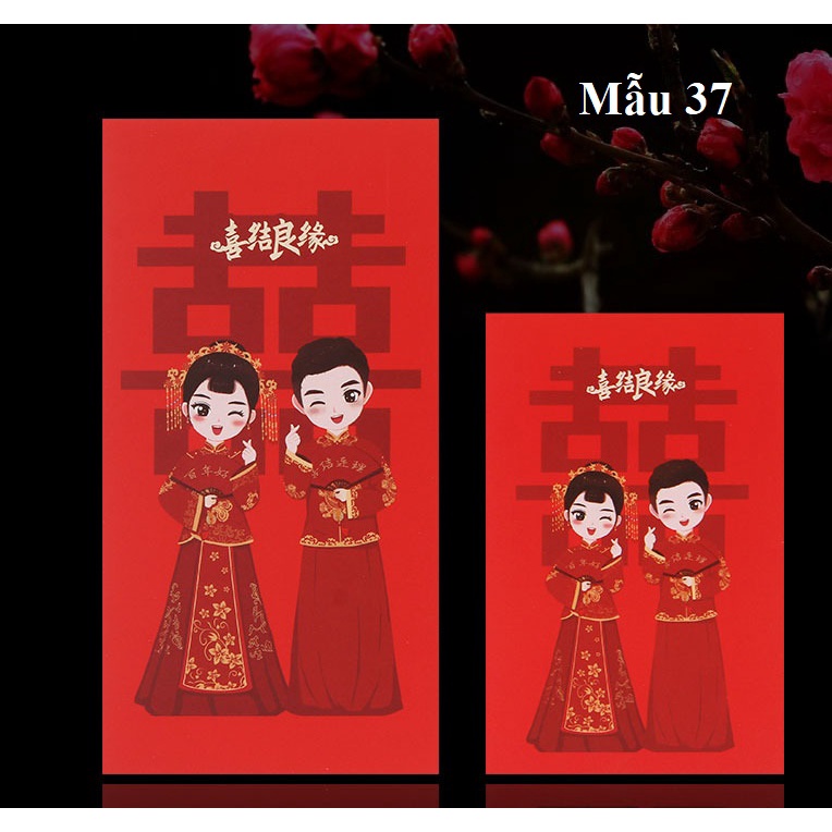 Size lớn - Bao lì xì hình dễ thương dùng trong bưng quả đám cưới