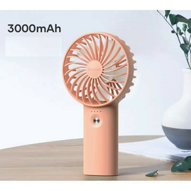 Quạt Tích Điện Cầm Tay Yoobao F3 3000 mAh dùng liên tục 15h