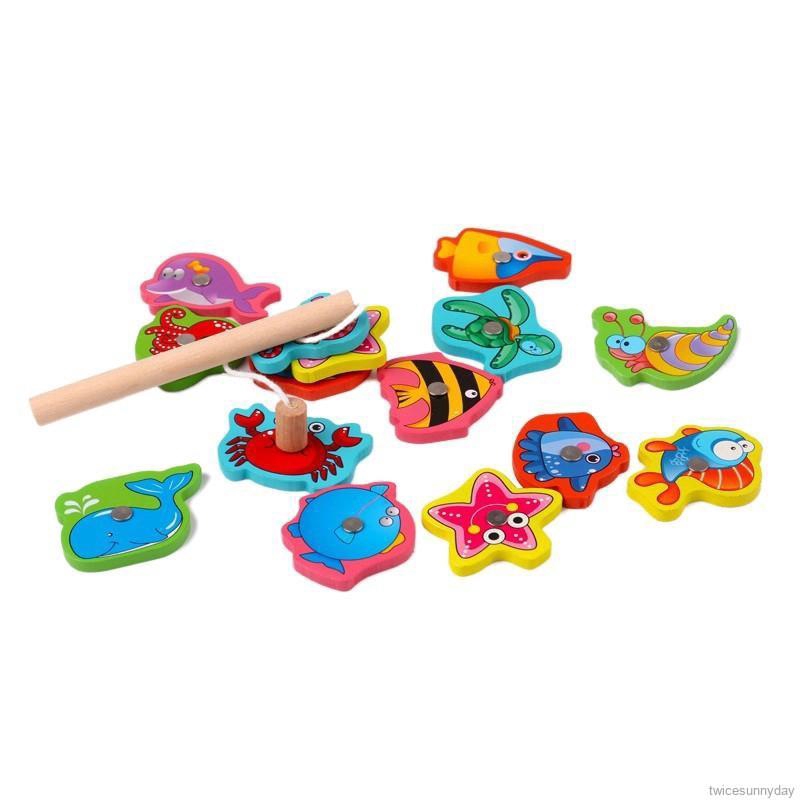 Bộ đồ chơi câu cá bằng gỗ cho bé