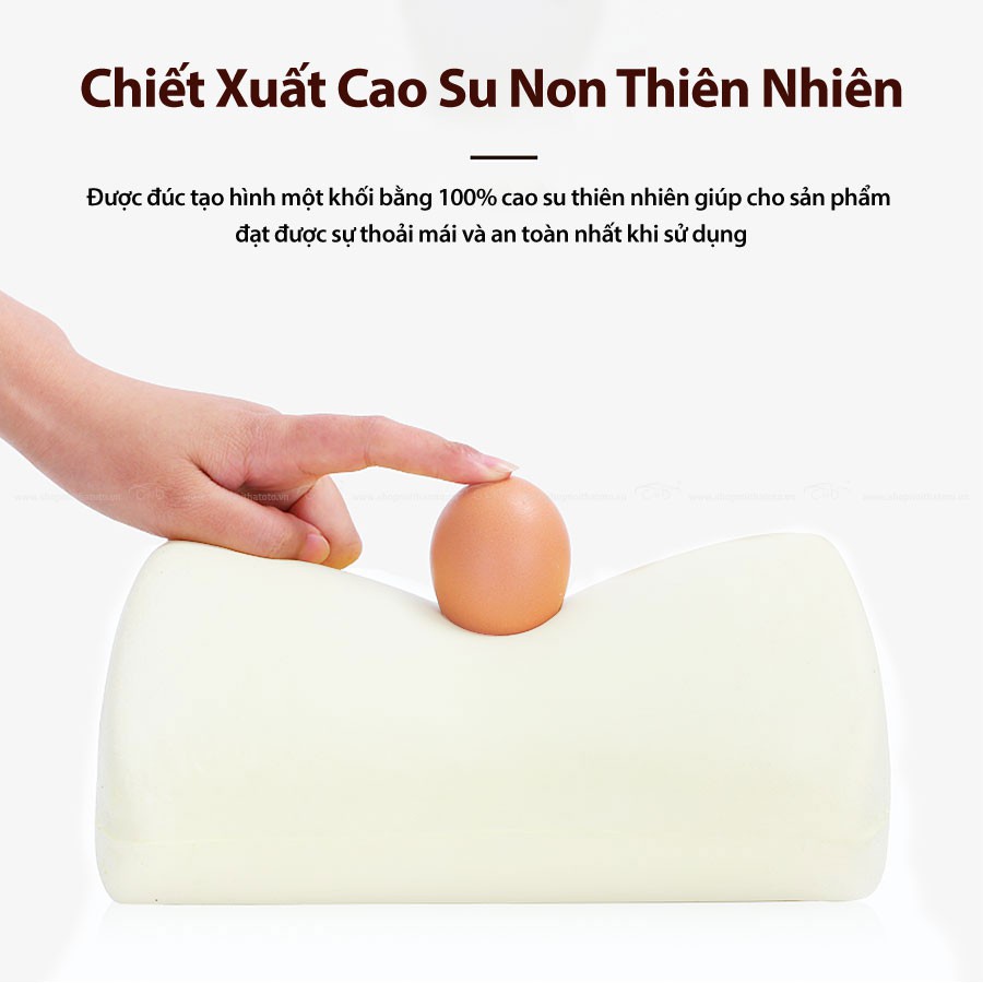 Bộ gối tựa cổ, tựa lưng cao su non da cao cấp dành cho Ô tô, Xe hơi chống đau mỏi cổ - vai gáy - Bình An Auto