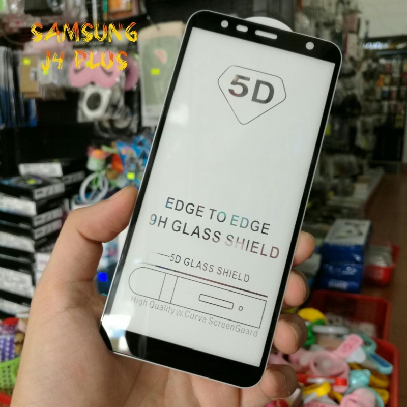 Kính cường lực Samsung Galaxy J4 Plus (Full viền đen)