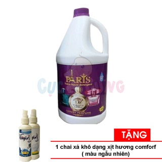 Nước Giặt Xả Thái Lan Paris 3800ml thơm lâu Tặng 1 chai xịt xả vải khô hương ngẫu nhiên - hương nước hoa Pháp