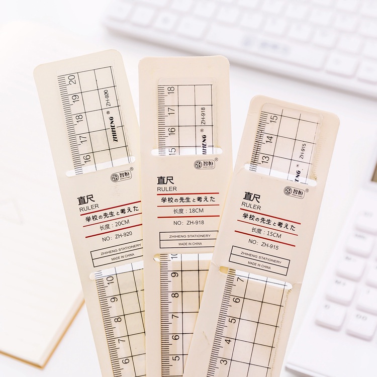 MUJI Thước Kẻ Ô Trong Suốt Thiết Kế Đơn Giản Tiện Lợi