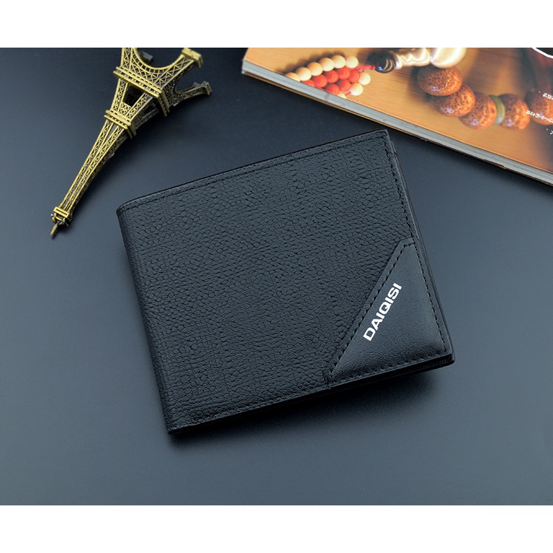 Ví Da Nam Bỏ Túi DAIQISI dập nổi Cao Cấp, Kiểu Dáng Nam Tính Mạnh Mẽ phong cách hàn quốc