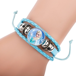 Mới Vòng Tay Chuỗi Hạt Nhiều Màu Hình Công Chúa Elsa Và Anna