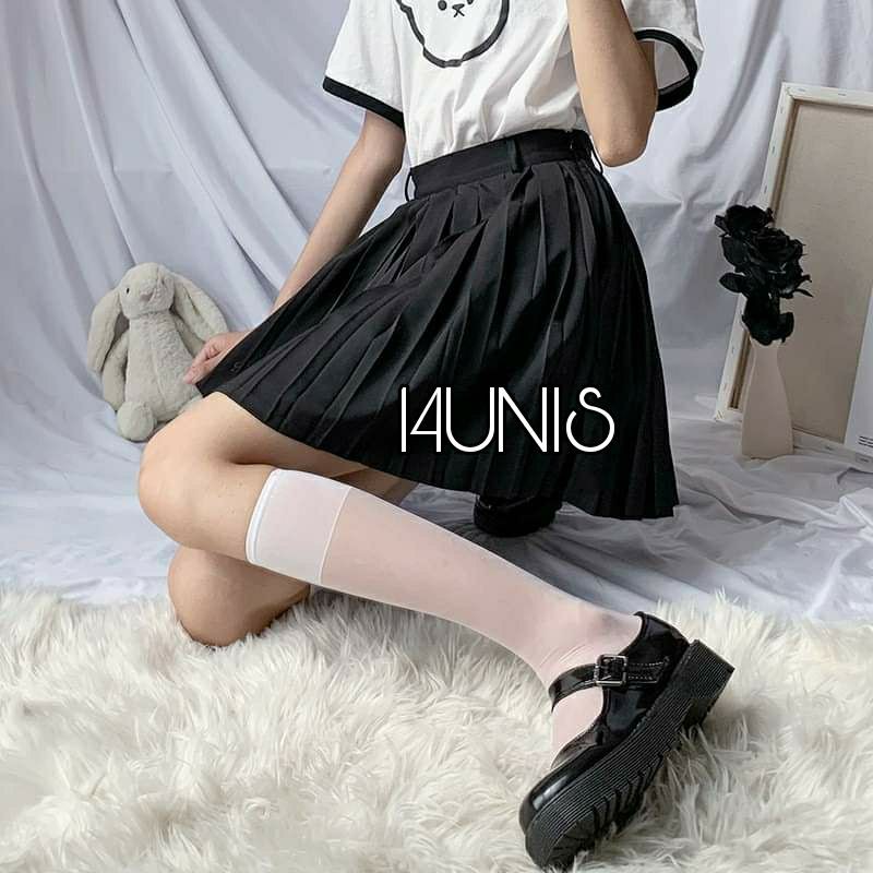 Tất đen trắng voan mỏng cosplay lolita harajuku anime ulzzang cá tính nhật bản gothic retro grunge 90s tik tok | BigBuy360 - bigbuy360.vn