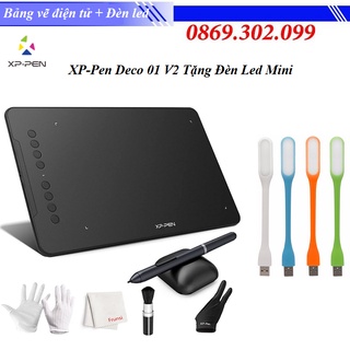 Bảng vẽ điện tử xp-pen deco 01 v2 lực nhấn bút vẽ siêu khủng 8192 levels tặng kèm đèn led mini siêu sáng
