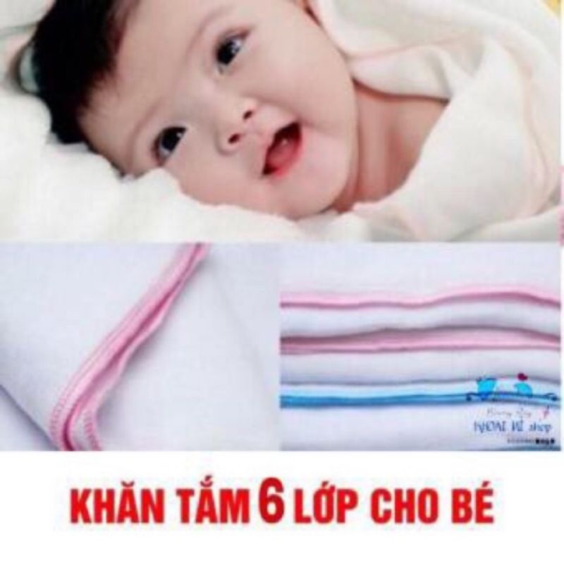 Khăn tắm gạc xô 6 lớp siêu thấm cho bé