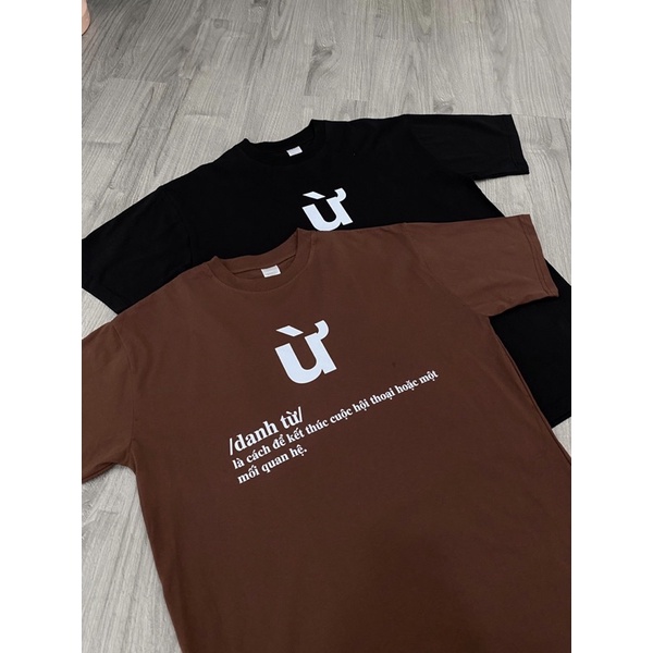 ÁO THUN TAY LỠ COTTON Ừ FORM UNISEX NAM NỮ (hình chụp thật)